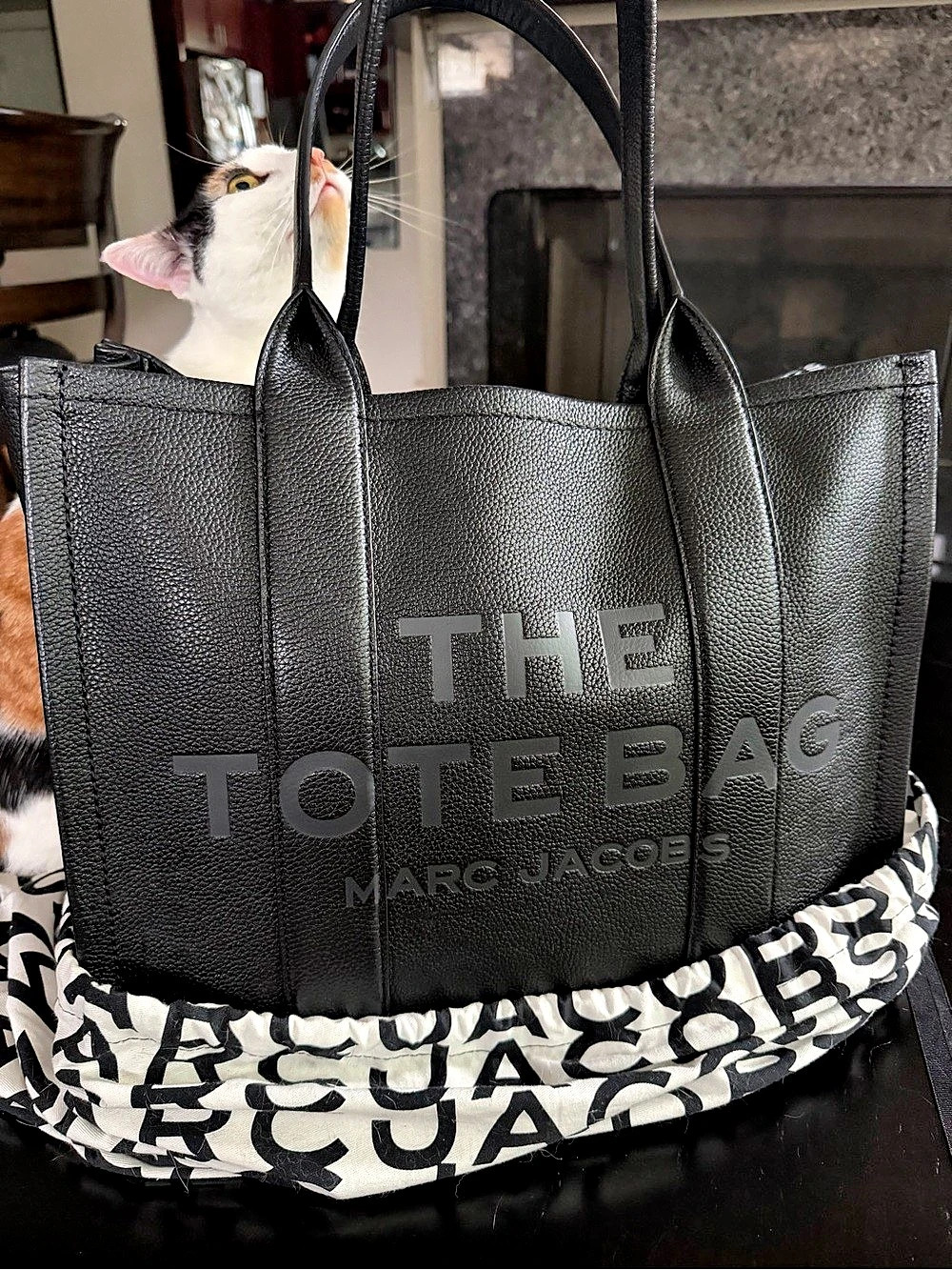 Marc Jacobs The Leather Large Tote Bag in Black